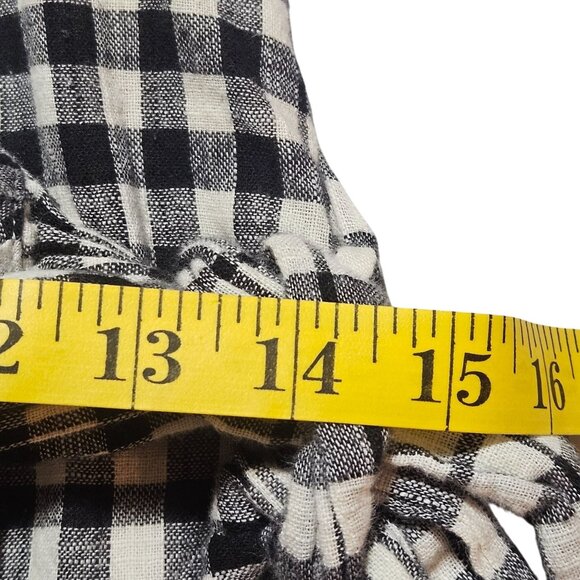 Free People Nodia Black & White Gingham Wrap Dress 2 Spring Summer Beach - Picture 11 of 15